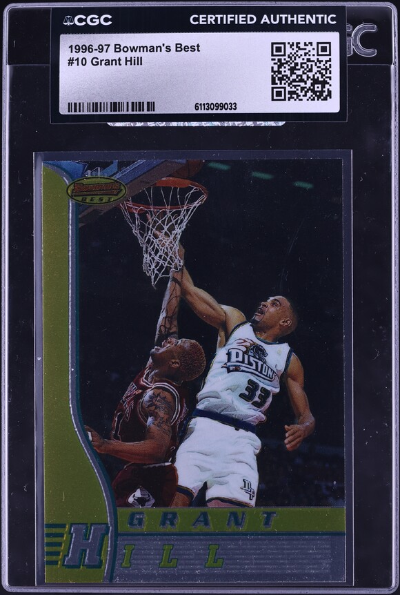1996 Bowman's Best Refractor Grant Hill ROOKIE #10 PSA 10 GEM MINT
