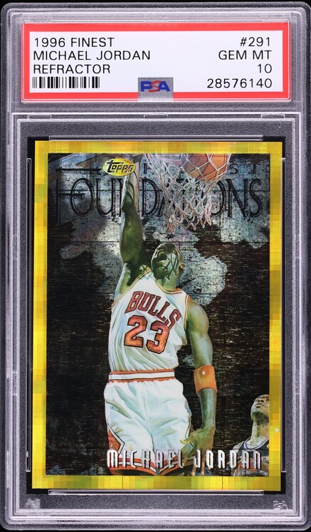 1996 Finest Gold Refractor Michael Jordan #291 PSA 10 GEM MINT