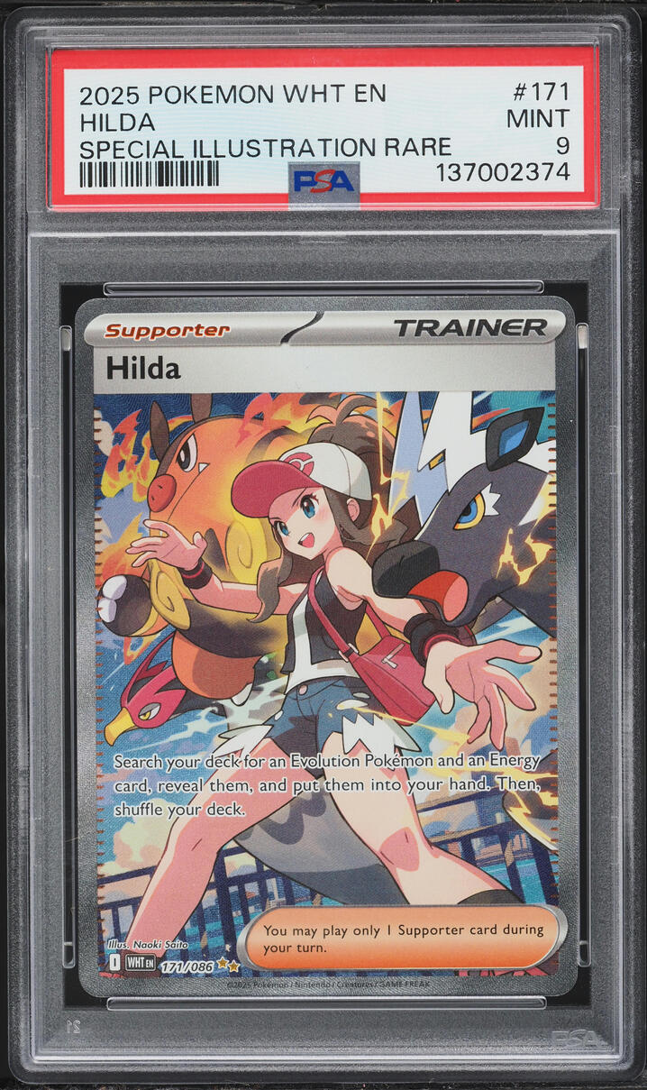 2025 Pokemon Scarlet & Violet White Flare SIR Hilda #171 PSA 9 MINT