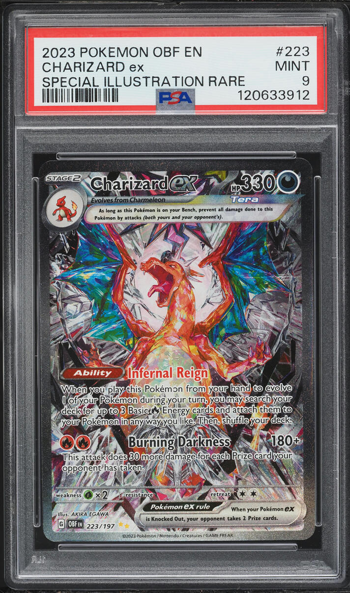 2023 Pokemon Scarlet & Violet Obsidian Flames SIR Charizard ex #223 PSA 9 MINT
