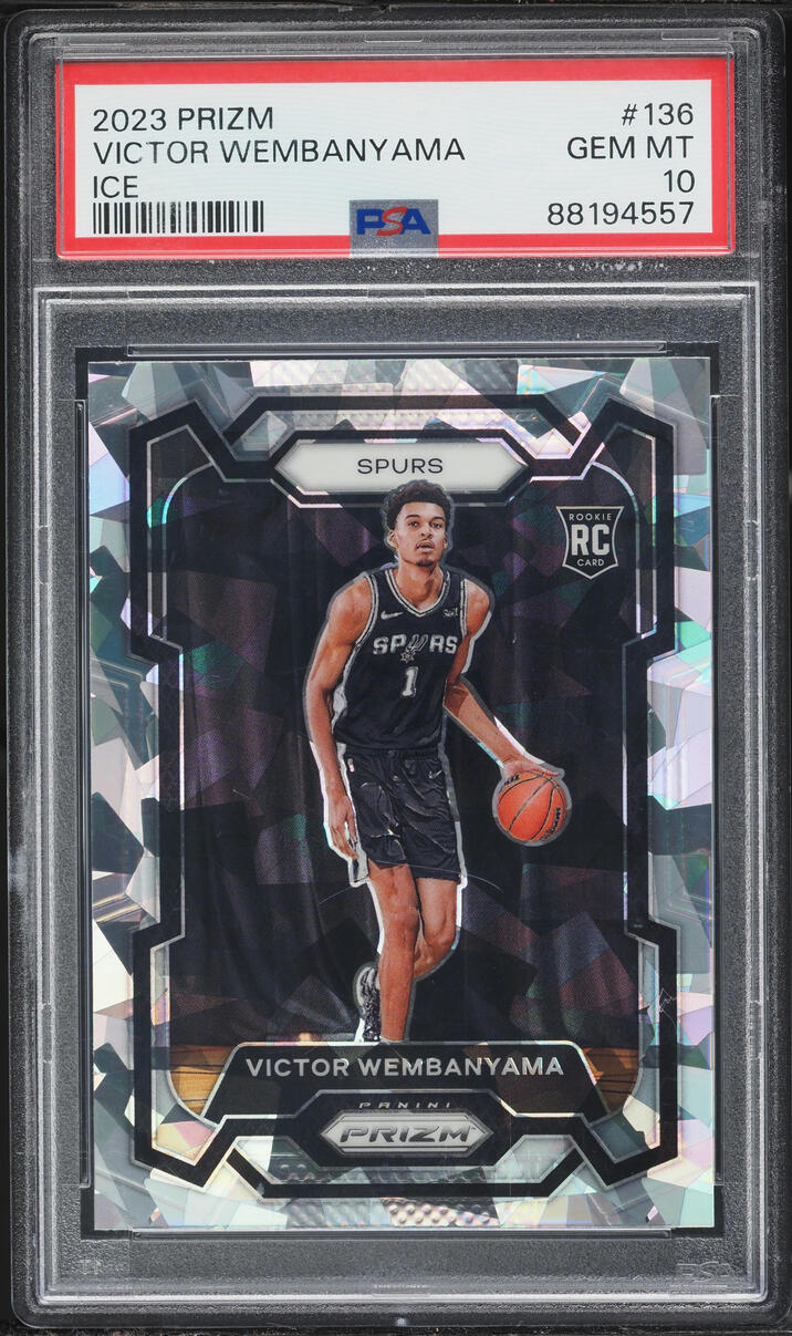 2023 Panini Prizm Ice Victor Wembanyama ROOKIE #136 PSA 10 GEM MINT