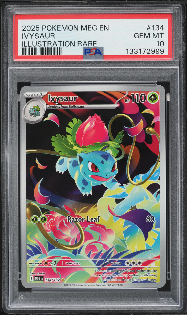 2025 Pokemon Mega Evolution IR Ivysaur #134 PSA 10 GEM MINT