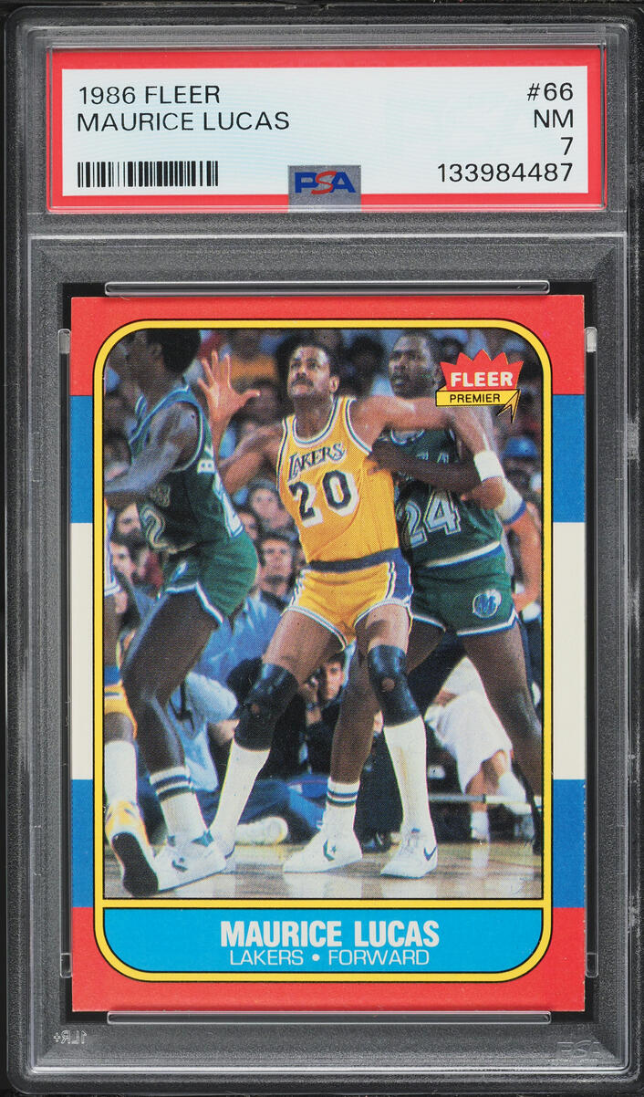 1986 Fleer Basketball Maurice Lucas #66 PSA 7 NRMT