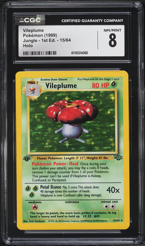 vileplume holographic pokemon card 2000 Pokemon Team Rocket #13/82 Dark Vileplume Holo PSA 6 main image 0