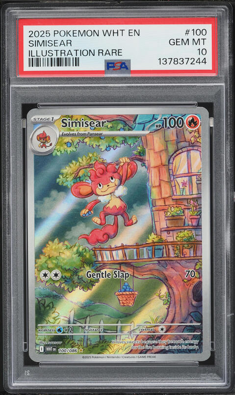 2025 Pokemon Scarlet & Violet White Flare IR Simisear #100 PSA 10 GEM MINT