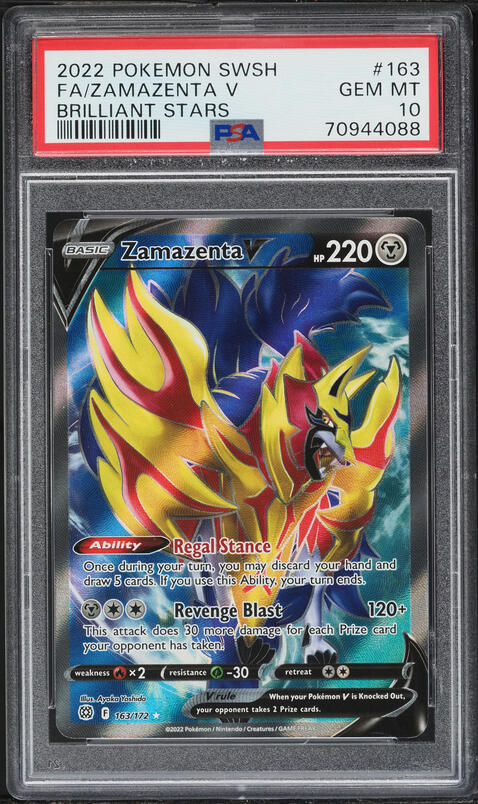 2020 Pokemon Sword & Shield Hyper Rare Zamazenta V #212 PSA 10 GEM MINT on  Fanatics Collect