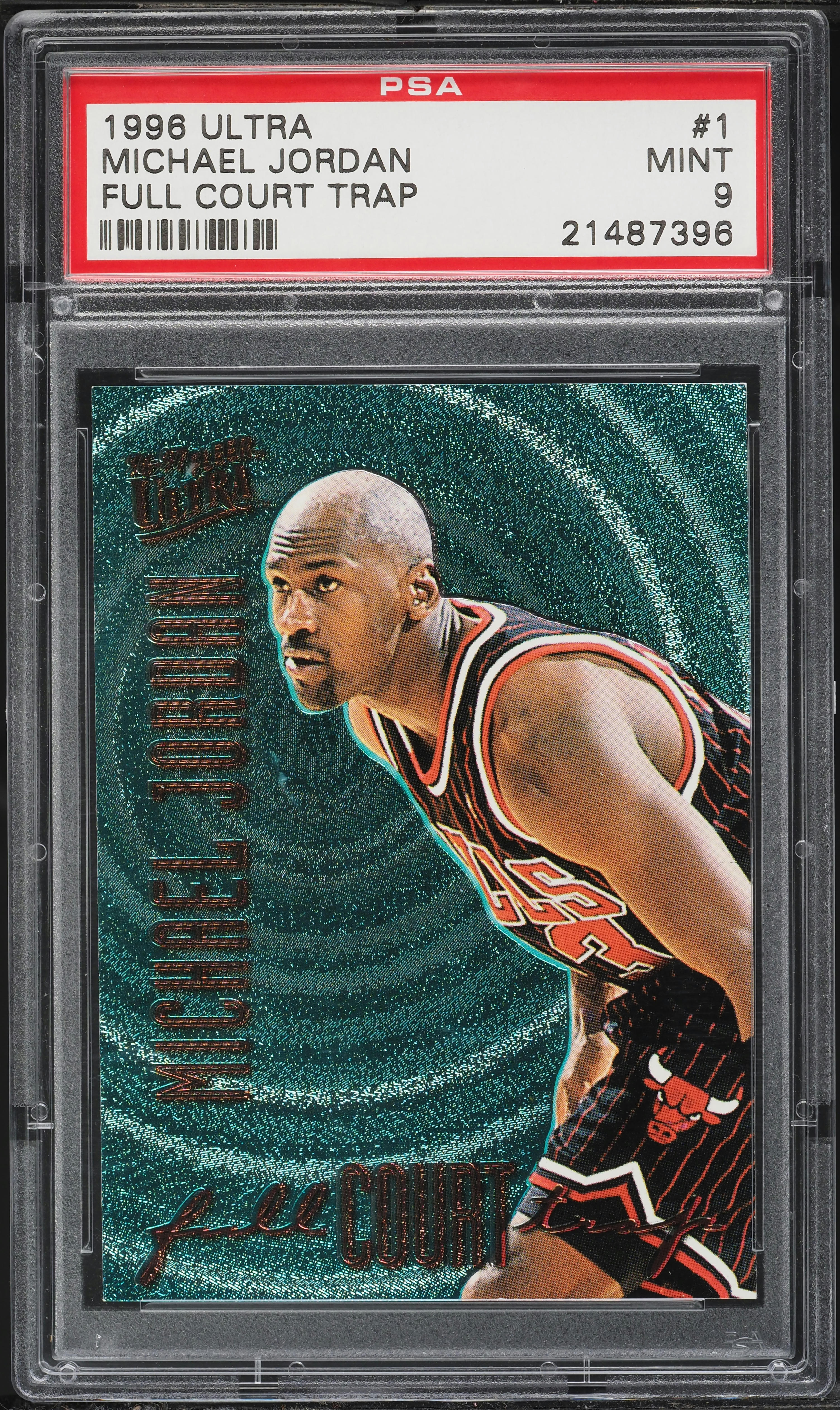 1996 Ultra Full Court Trap Michael Jordan #1 PSA 9 MINT on