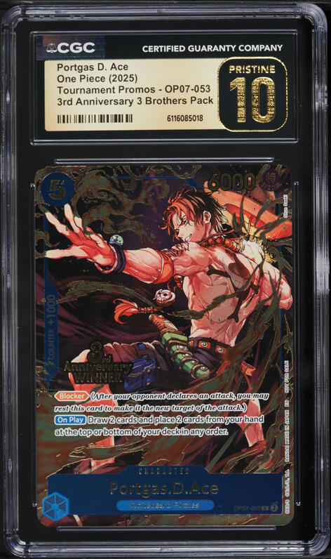 2025 One Piece 3rd Anniversary Treasure Portgas D. Ace #OP07-053