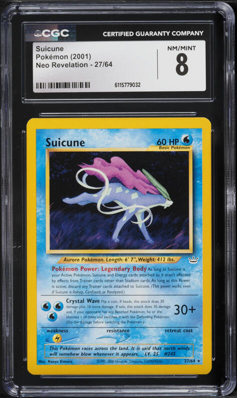 2001 Pokemon Neo Revelation Holo Suicune #14 CGC 8.5 NM-MT+ on Fanatics  Collect
