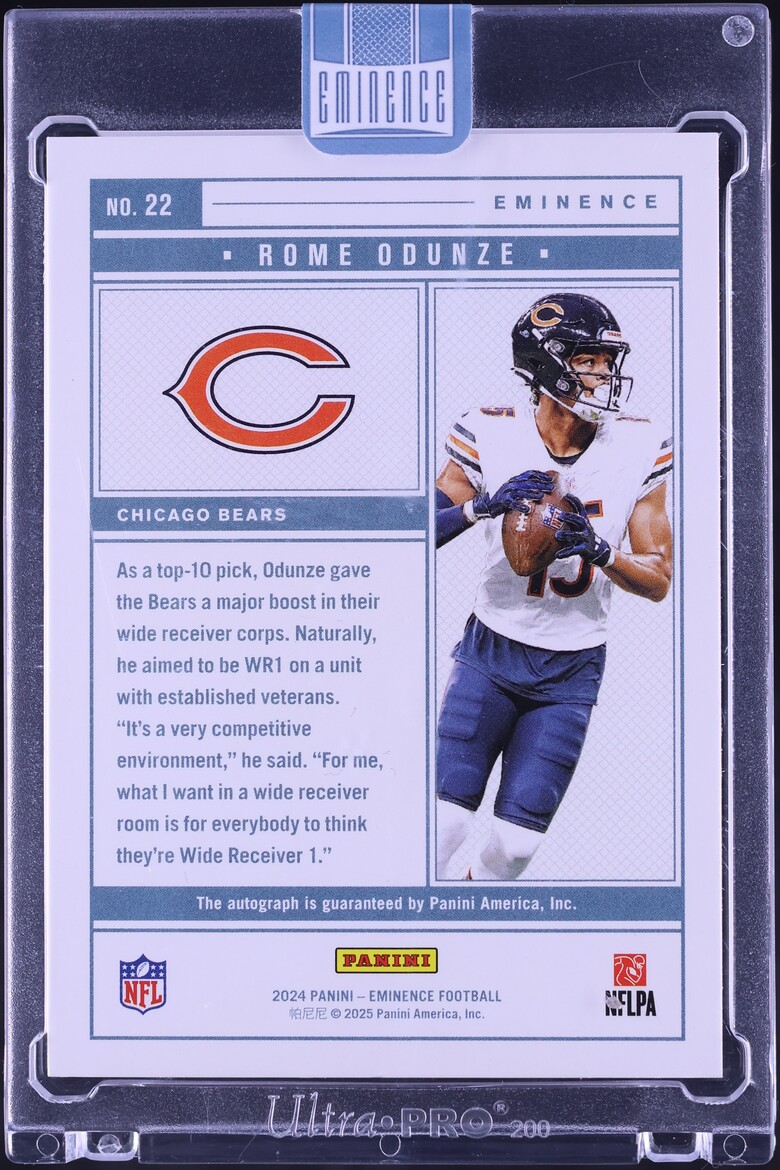 2024 Panini Eminence Rome Odunze ROOKIE AUTO /10 #22 on Fanatics