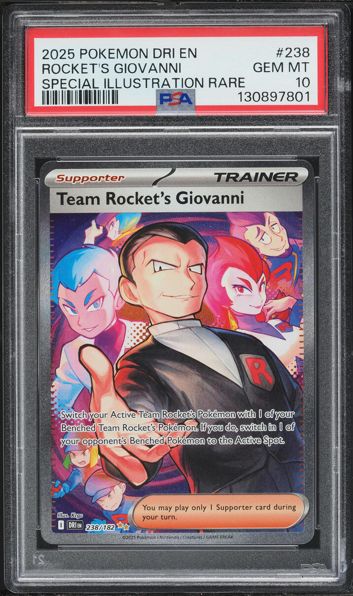 2025 Pokemon Scarlet & Violet Destined Rivals SIR Rocket's Giovanni #238 PSA 10 GEM MINT