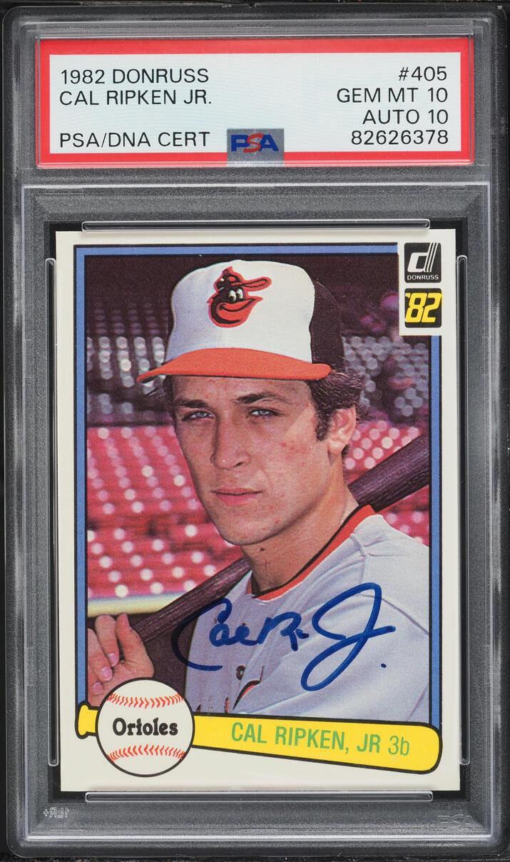 1982 Donruss Cal Ripken Jr. ROOKIE AUTO DNA 10 #405 PSA 10 GEM MINT