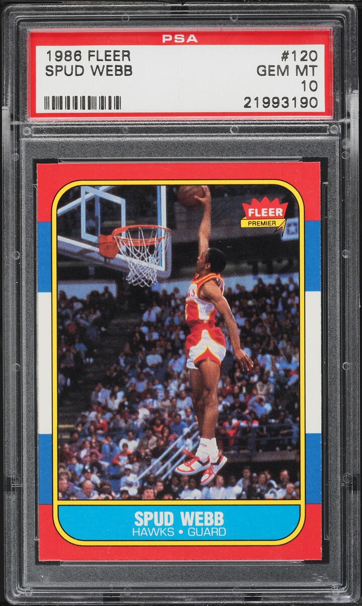 1986 Fleer Basketball Spud Webb ROOKIE #120 PSA 10 GEM MINT