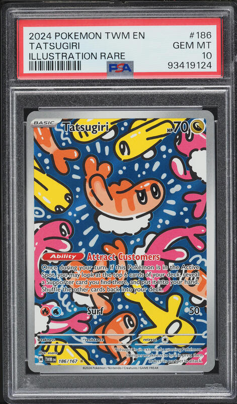 2024 Pokemon Scarlet & Violet Twilight Masquerade IR Tatsugiri #186 PSA 10 GEM MINT