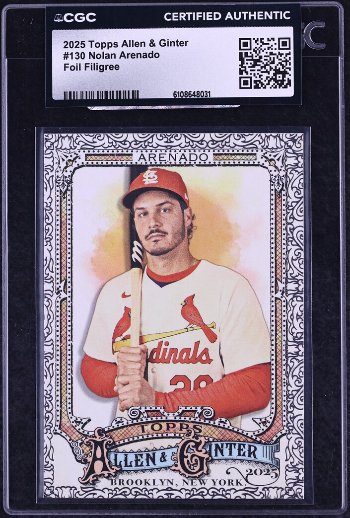 2025 Topps Allen & Ginter Foil Filigree Nolan Arenado #130 CGC AUTH