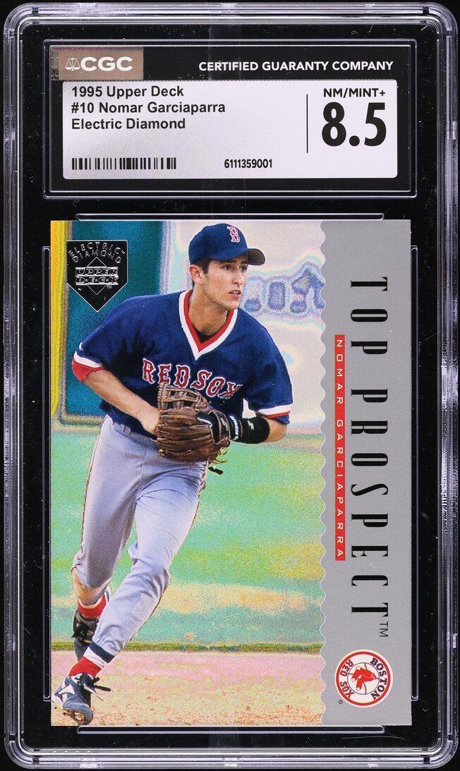 1995 Upper Deck Electric Diamond Nomar Garciaparra ROOKIE #10 CGC 8.5 NM-MT+