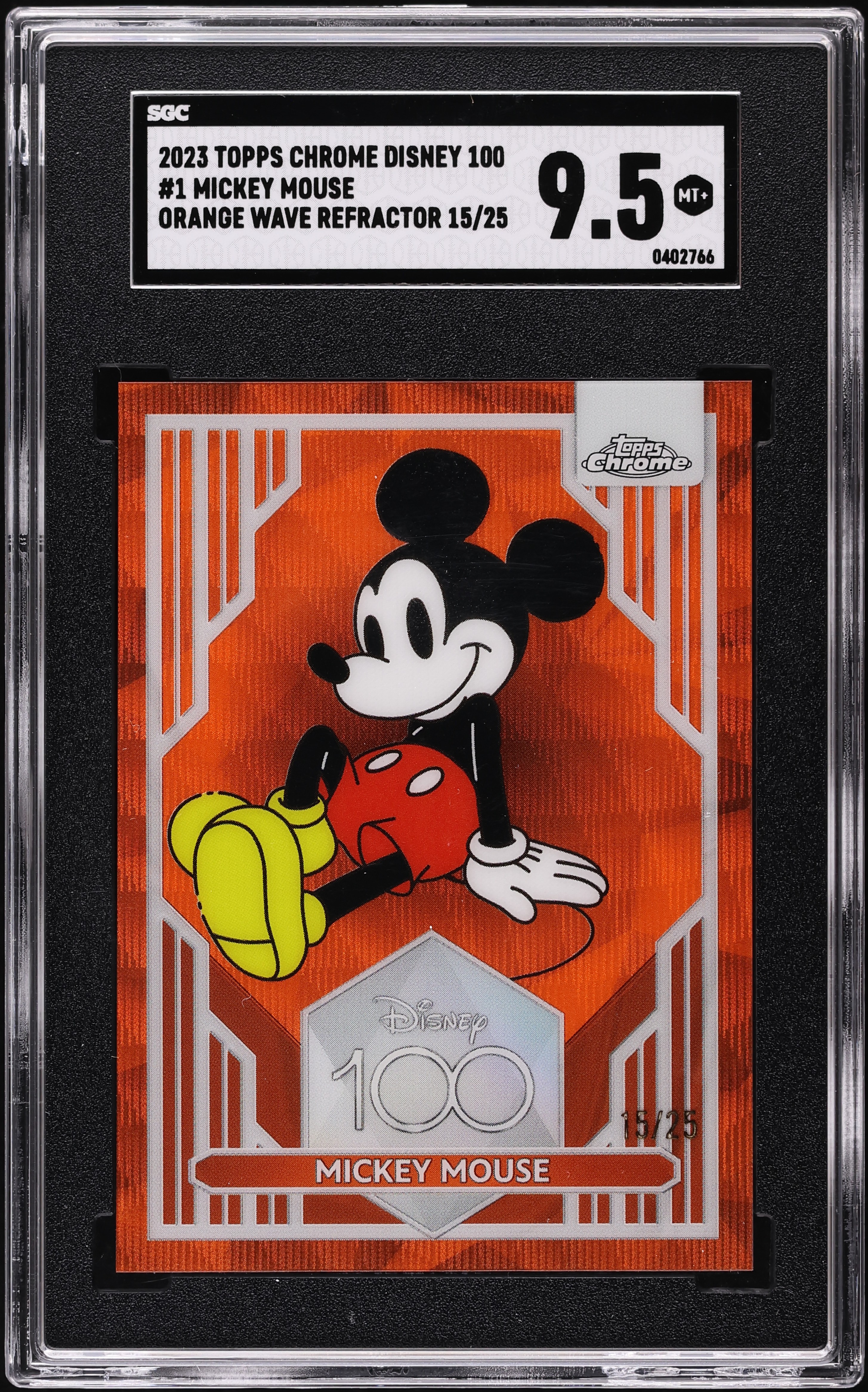 その他 Topps Disney100 PSA10 critics choice 25 2023 Topps Chrome Disney 100 Orange Wave Refractor Mickey Mouse