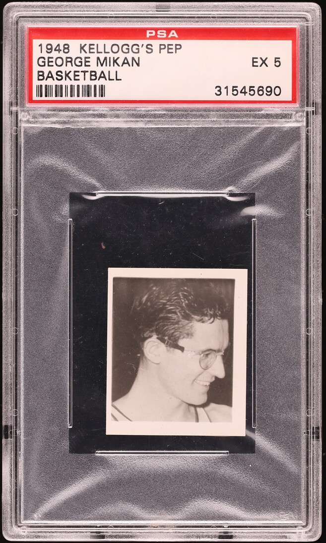 1948 Kellogg's Pep Basketball George Mikan ROOKIE PSA 5 EX