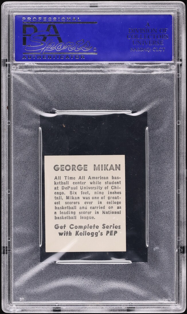 1948 Kellogg's Pep Basketball George Mikan ROOKIE PSA 5 EX