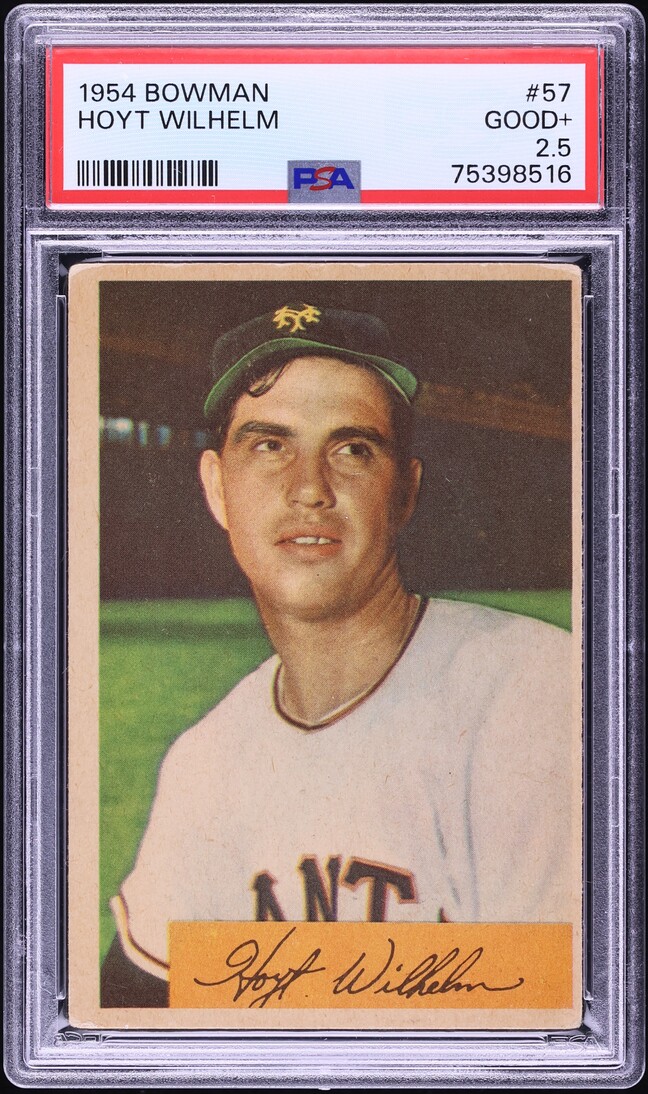 1954 Bowman Hoyt Wilhelm #57 PSA 2.5 GD+