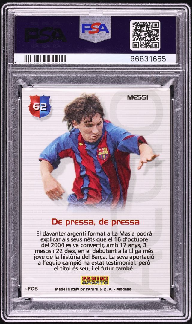 2004 Panini Sports Mega Cracks Barca Campio Lionel Messi ROOKIE