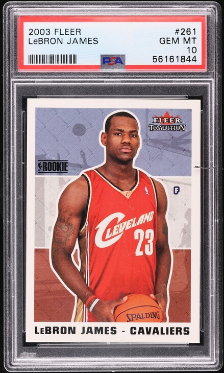 2003 Fleer Tradition LeBron James ROOKIE #261 PSA 10 GEM MINT on