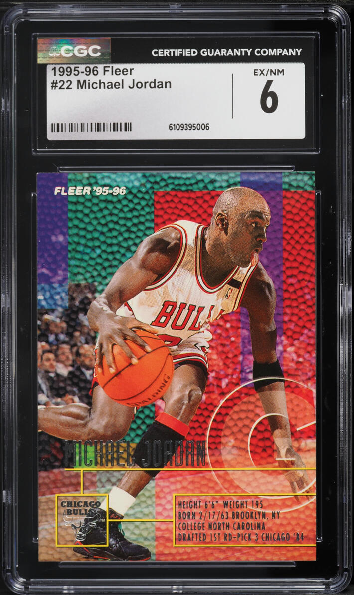 1995 Fleer Basketball Michael Jordan #22 CGC 6 EXMT
