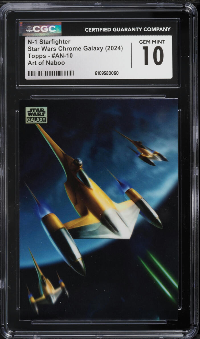 2024 Topps Star Wars Chrome Galaxy Art Of Naboo N-1 Starfighter #AN-10 CGC 10 GEM MINT