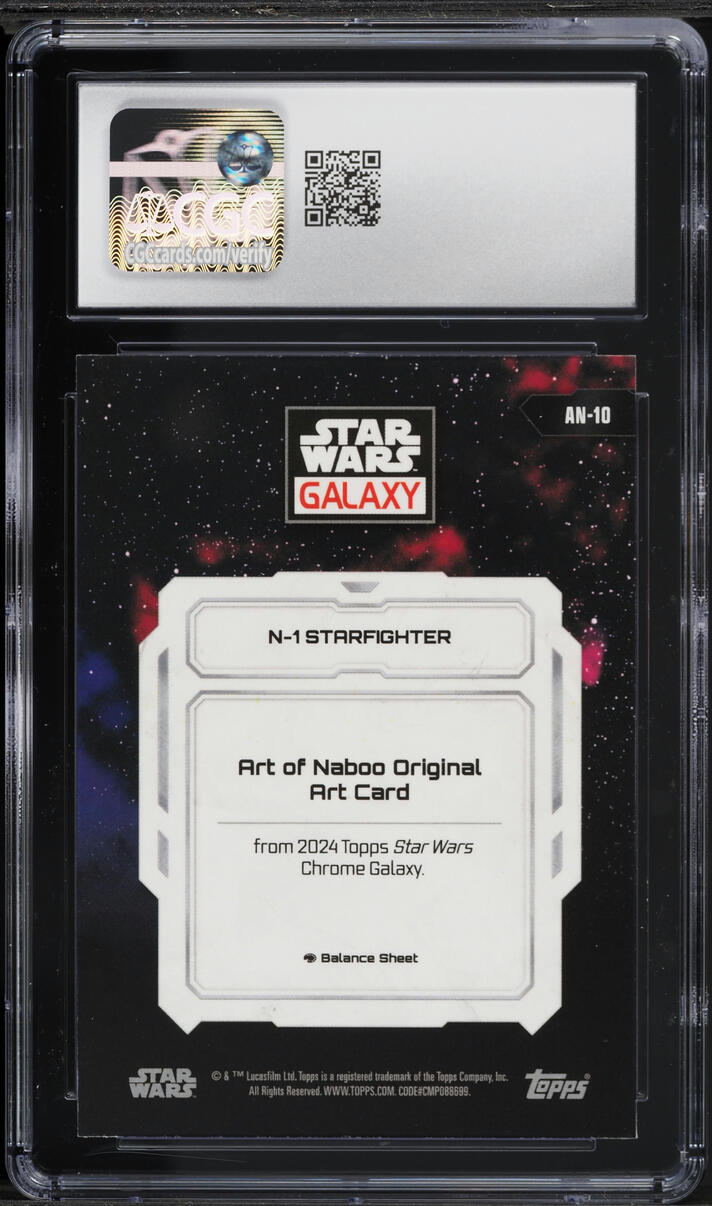 2024 Topps Star Wars Chrome Galaxy Art Of Naboo N-1 Starfighter #AN-10 CGC 10 GEM MINT