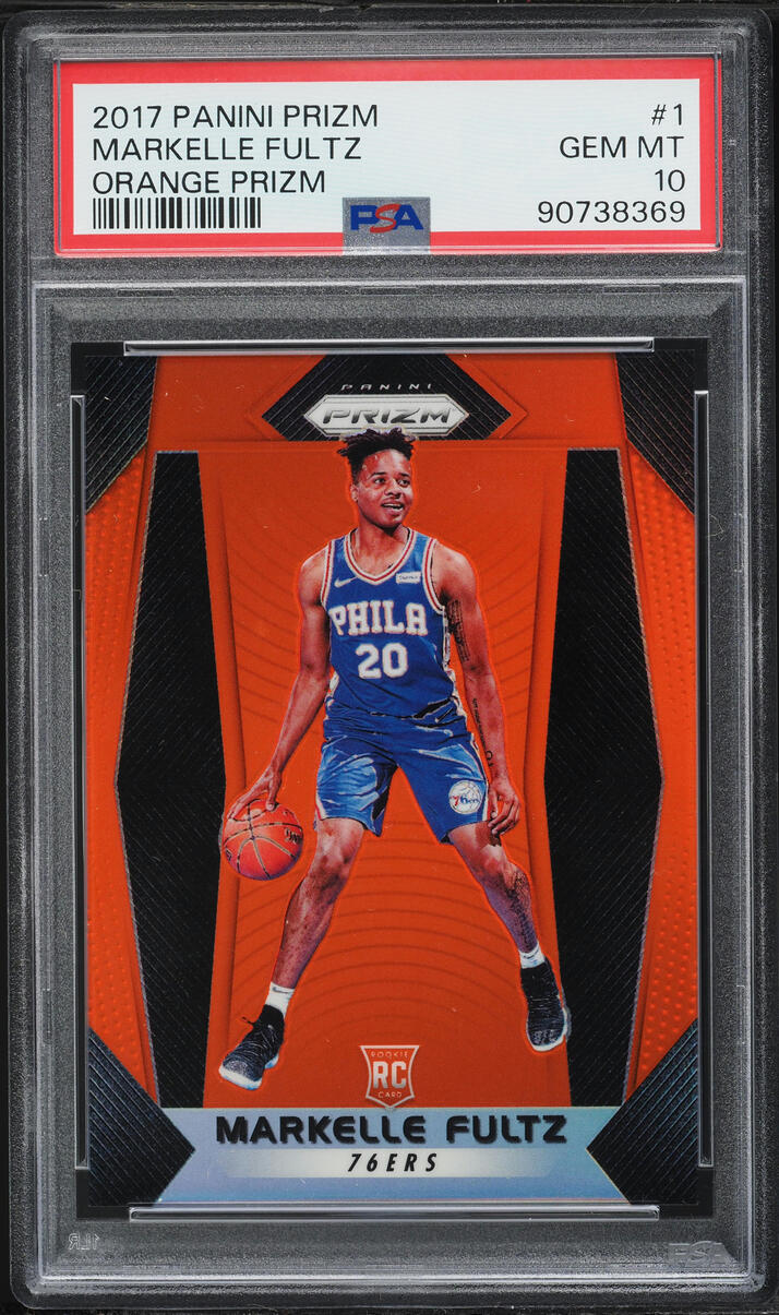 2017 Panini Prizm Orange Markelle Fultz ROOKIE /49 #1 PSA 10 GEM MINT