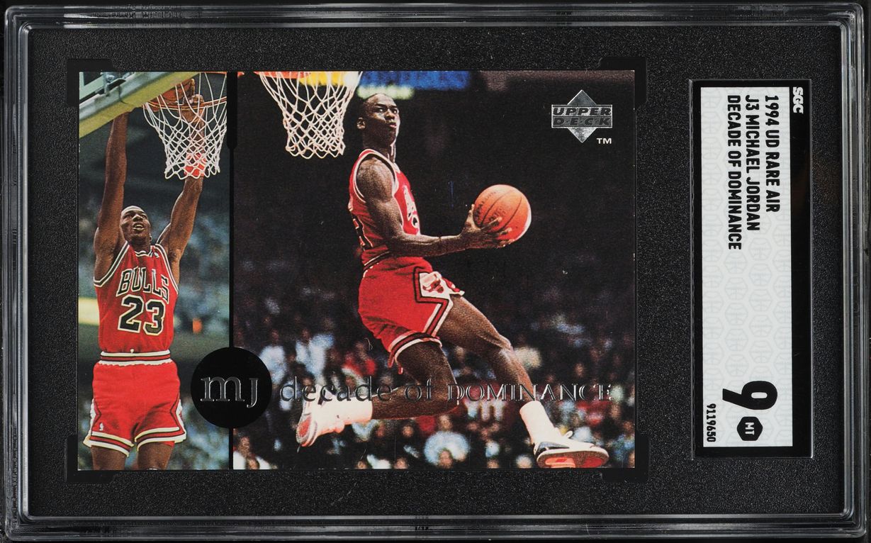 1994 Upper Deck MJ Rare Air Decade Of Dominance Michael Jordan #J3 SGC 9 MINT