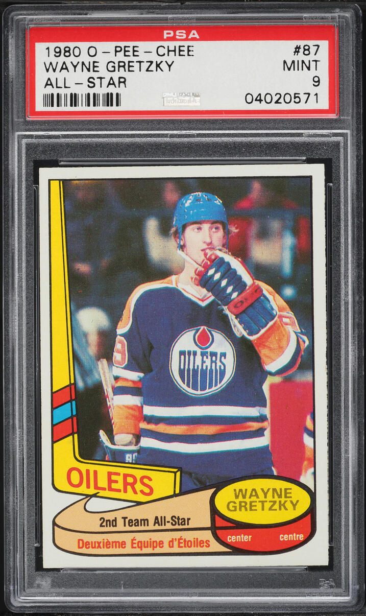 1980 O-Pee-Chee Hockey Wayne Gretzky ALL-STAR #87 PSA 9 MINT