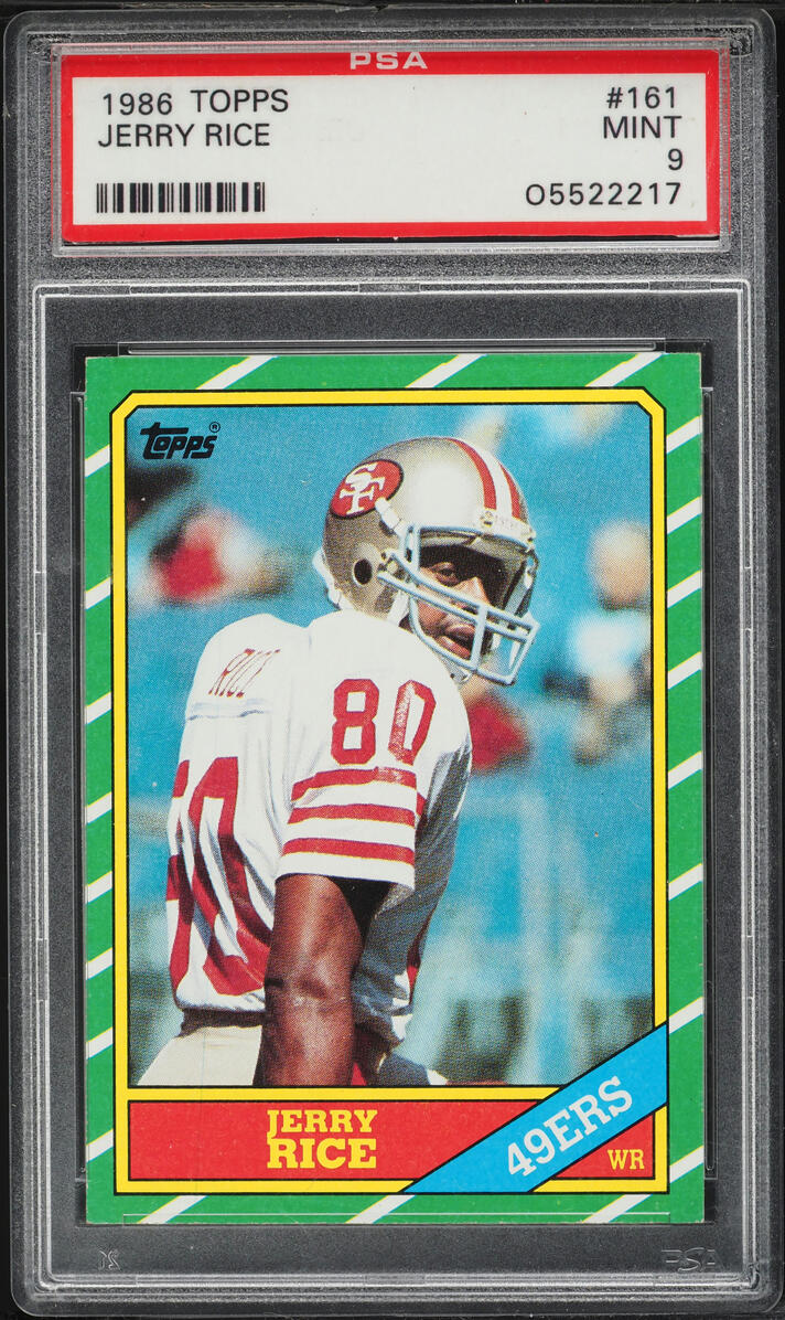 1986 Topps Football Jerry Rice ROOKIE #161 PSA 9 MINT