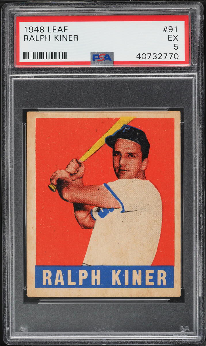 1948 Leaf Ralph Kiner ROOKIE #91 PSA 5 EX