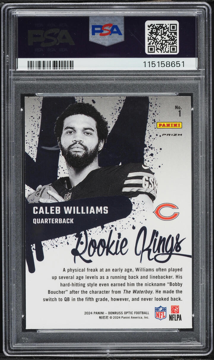 2024 Donruss Optic Kings Caleb Williams ROOKIE #1 PSA 9 MINT