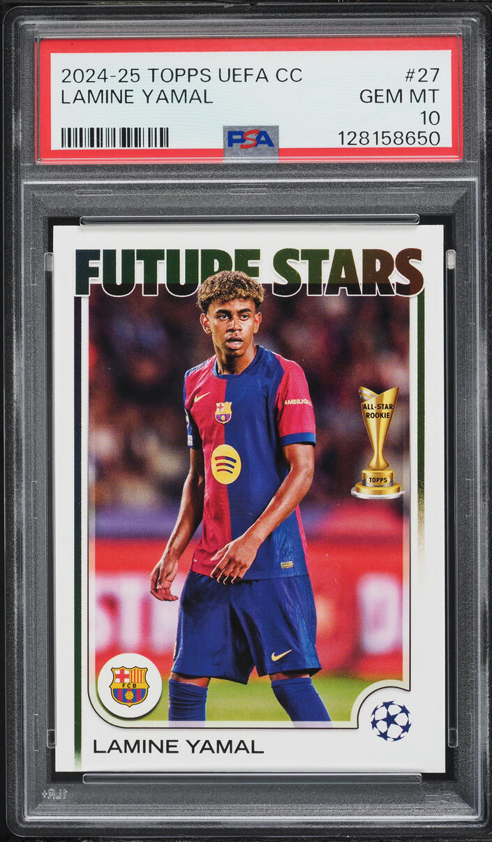 2024 Topps UEFA Club Competitions Lamine Yamal #27 PSA 10 GEM MINT