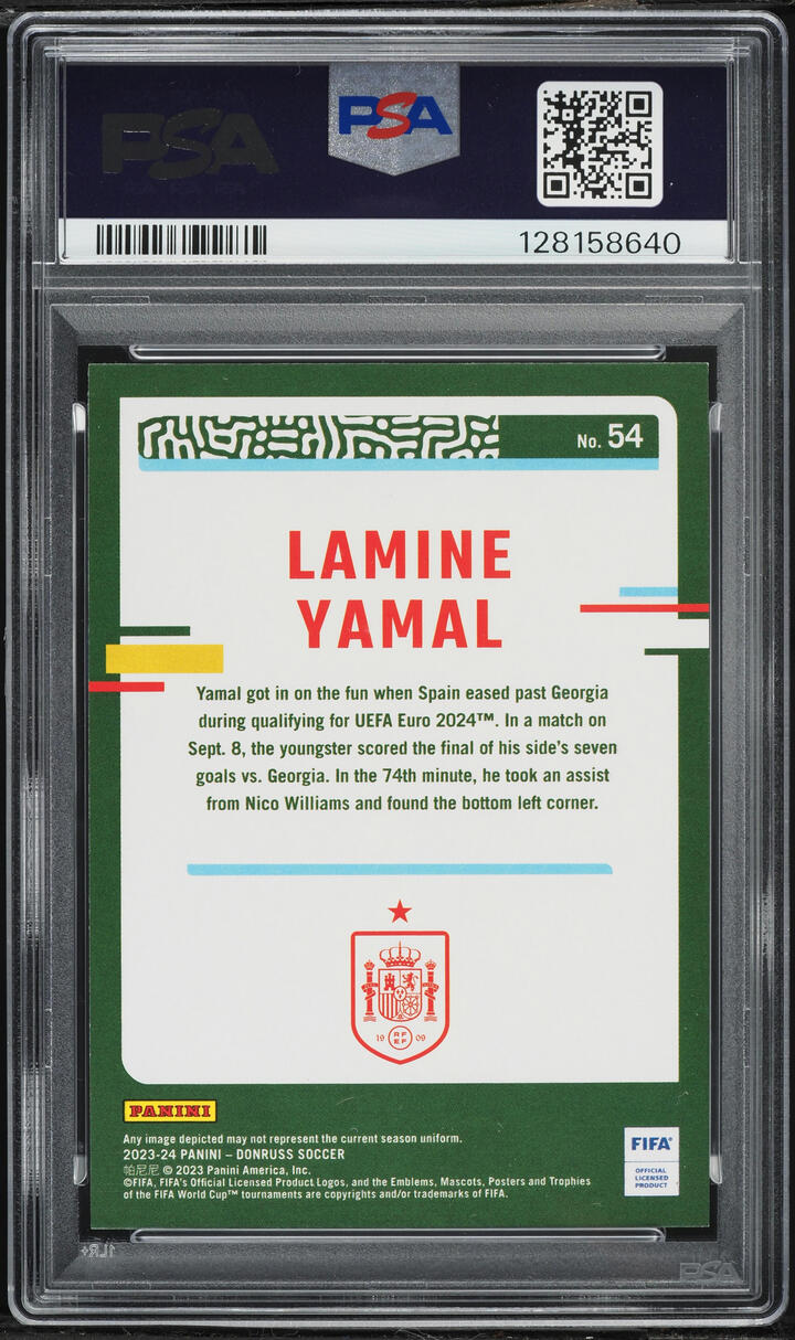 2023 Donruss FIFA Silver Lamine Yamal ROOKIE #54 PSA 9 MINT