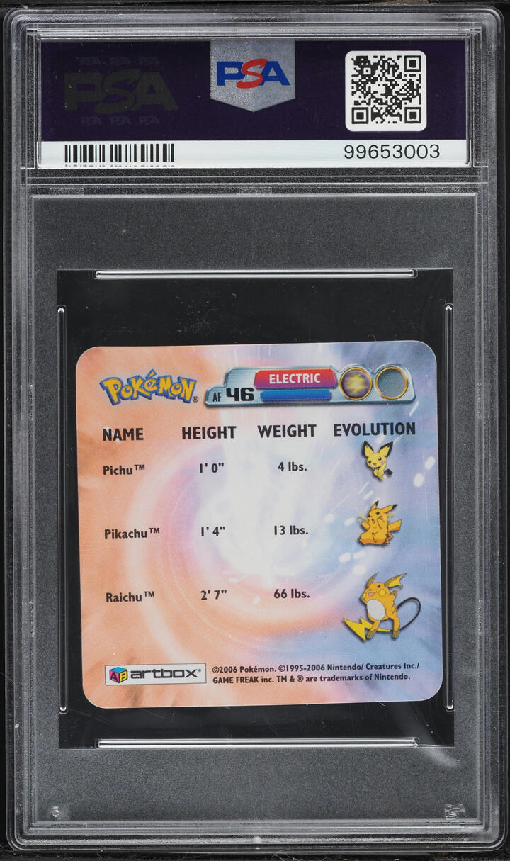 2006 Pokemon Artbox Advanced Action Flipz Pichu Pikachu Raichu