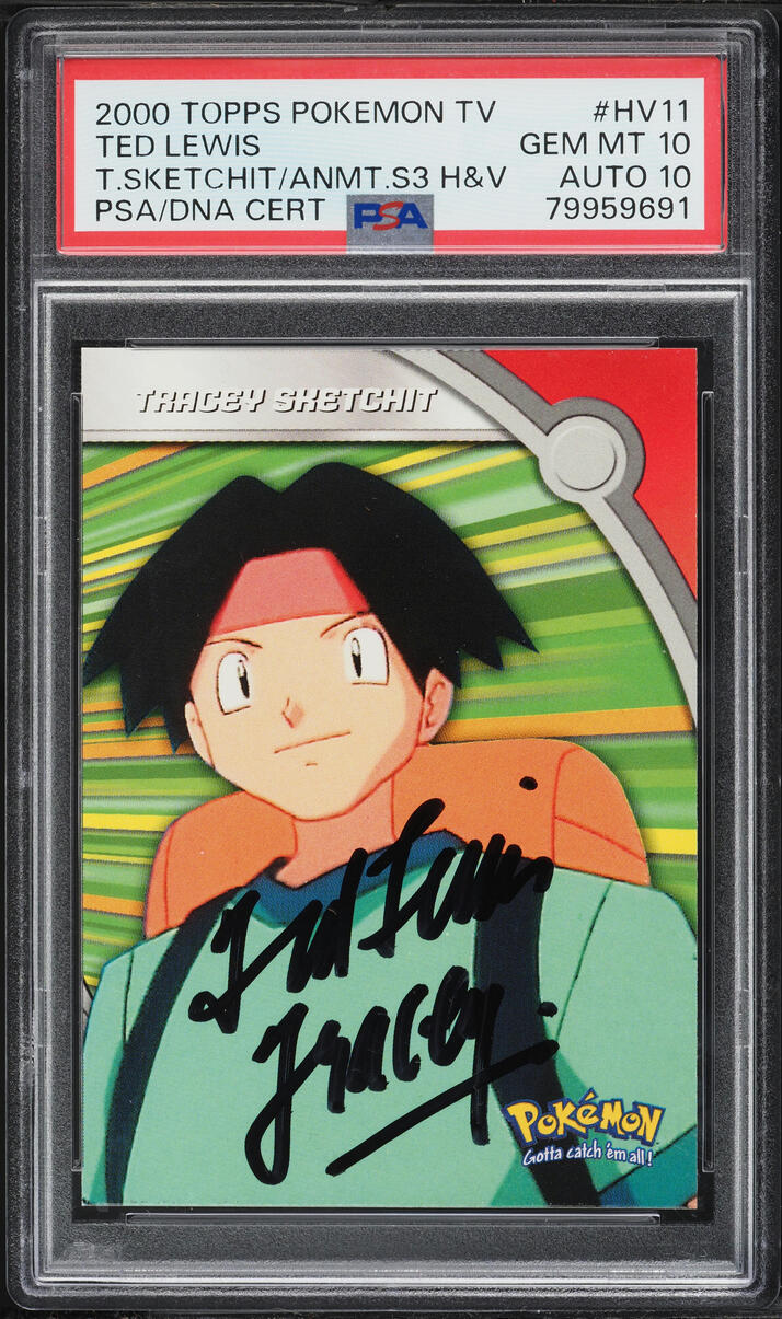 2000 Pokemon Topps TV Animation Series 3 Heroes & Villains Tracey Sketchit AUTO DNA 10 PSA 10 on Fanatics Collect 2000 Pokemon Topps TV Animation Series 3 Heroes & Villains Tracey Sketchit AUTO DNA 10 PSA 10 on Fanatics Collect