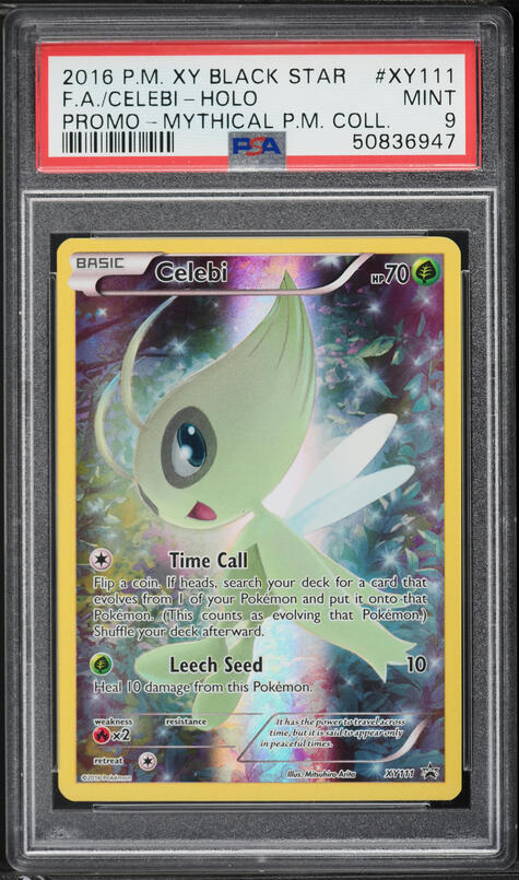 2016 Pokemon XY Black Star Promo Mythical Collection Celebi #XY111 PSA 9 MINT