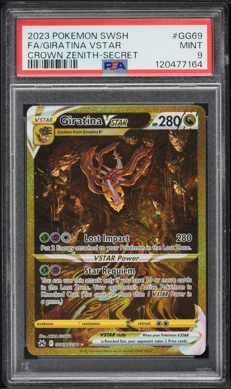 2023 Pokemon SWSH Crown Zenith Gold Rare Zenith Giratina VSTAR #GG69 PSA 9  MINT on Fanatics Collect