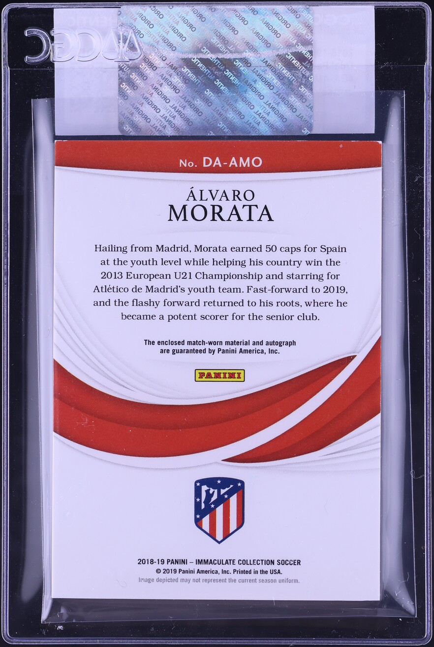 2018 Immaculate Collection Dual Jersey Number Alvaro Morata PATCH