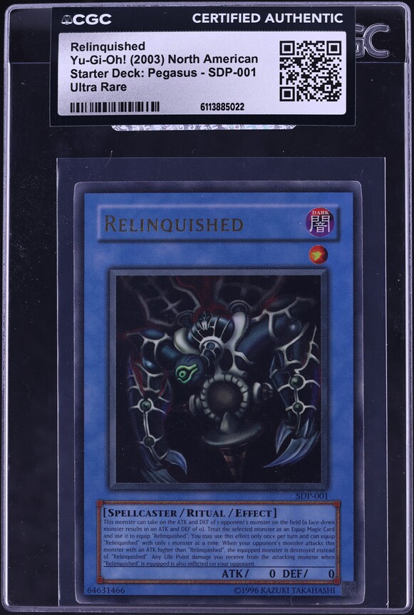 2003 Yu-Gi-Oh! Starter Deck Pegasus 1st Edition Relinquished #SDP-001 PSA 9  MINT on Fanatics Collect
