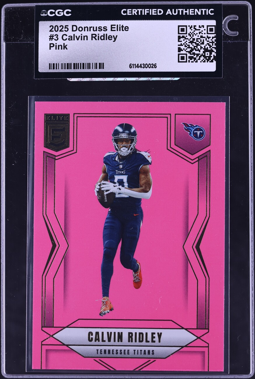 2025 Donruss Elite Pink Calvin Ridley #3 CGC AUTH