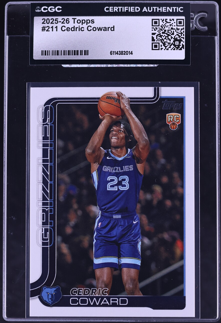 2025 Topps Basketball Cedric Coward ROOKIE #211 CGC AUTH