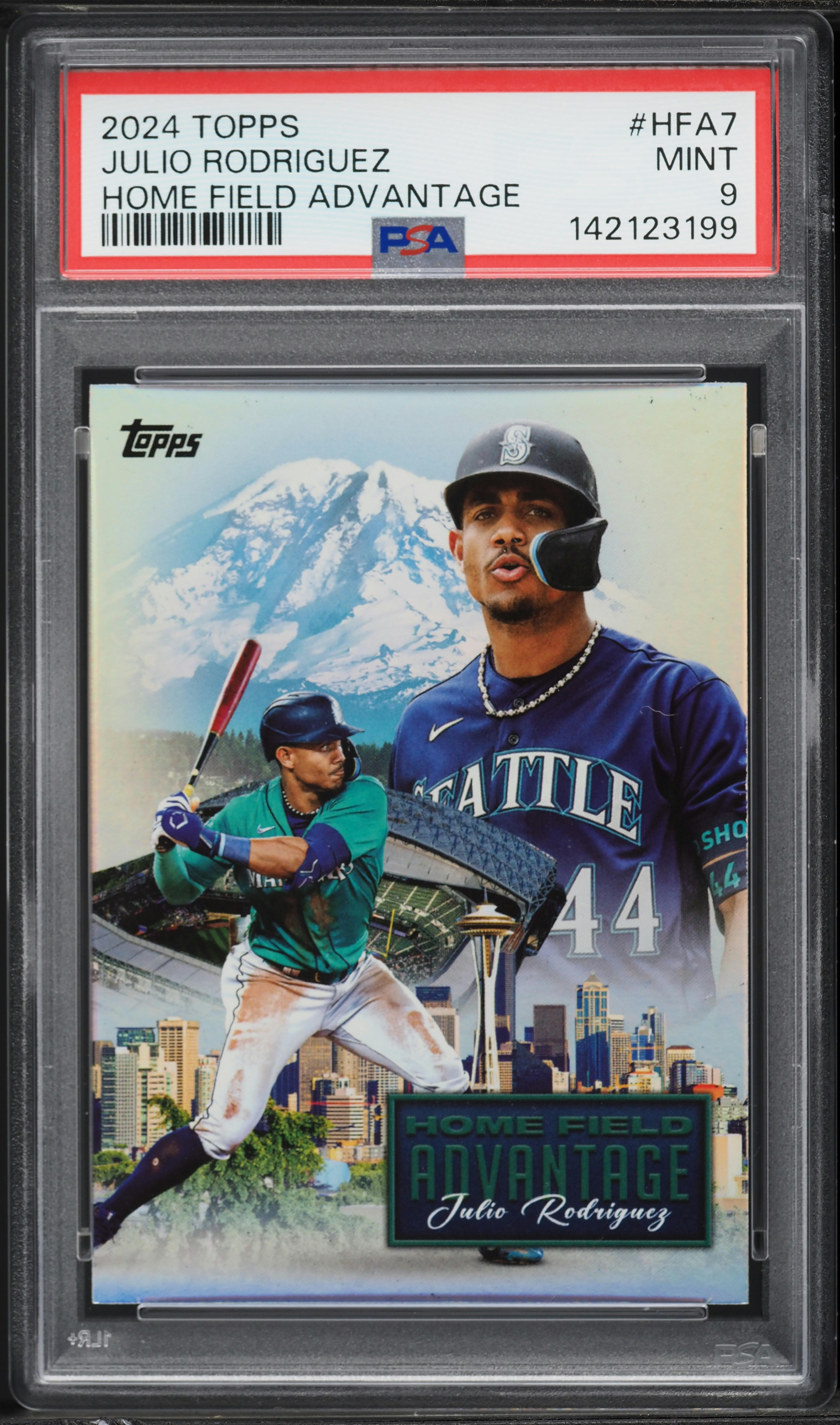 2024 Topps Home Field Advantage Julio Rodriguez #HFA-7 PSA 9 MINT