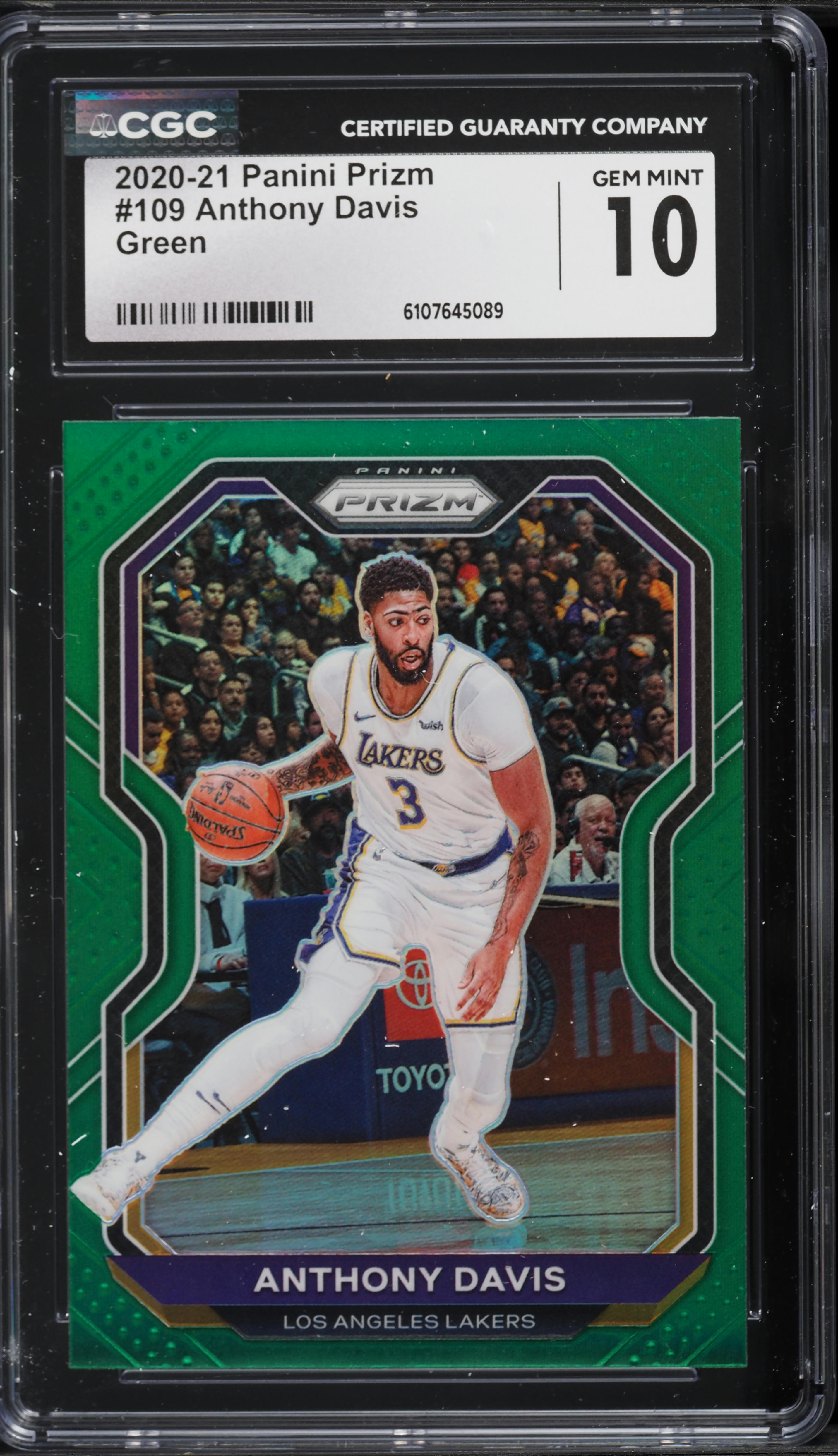 2020 Panini Prizm Green Anthony Davis #109 CGC 10 GEM MINT on
