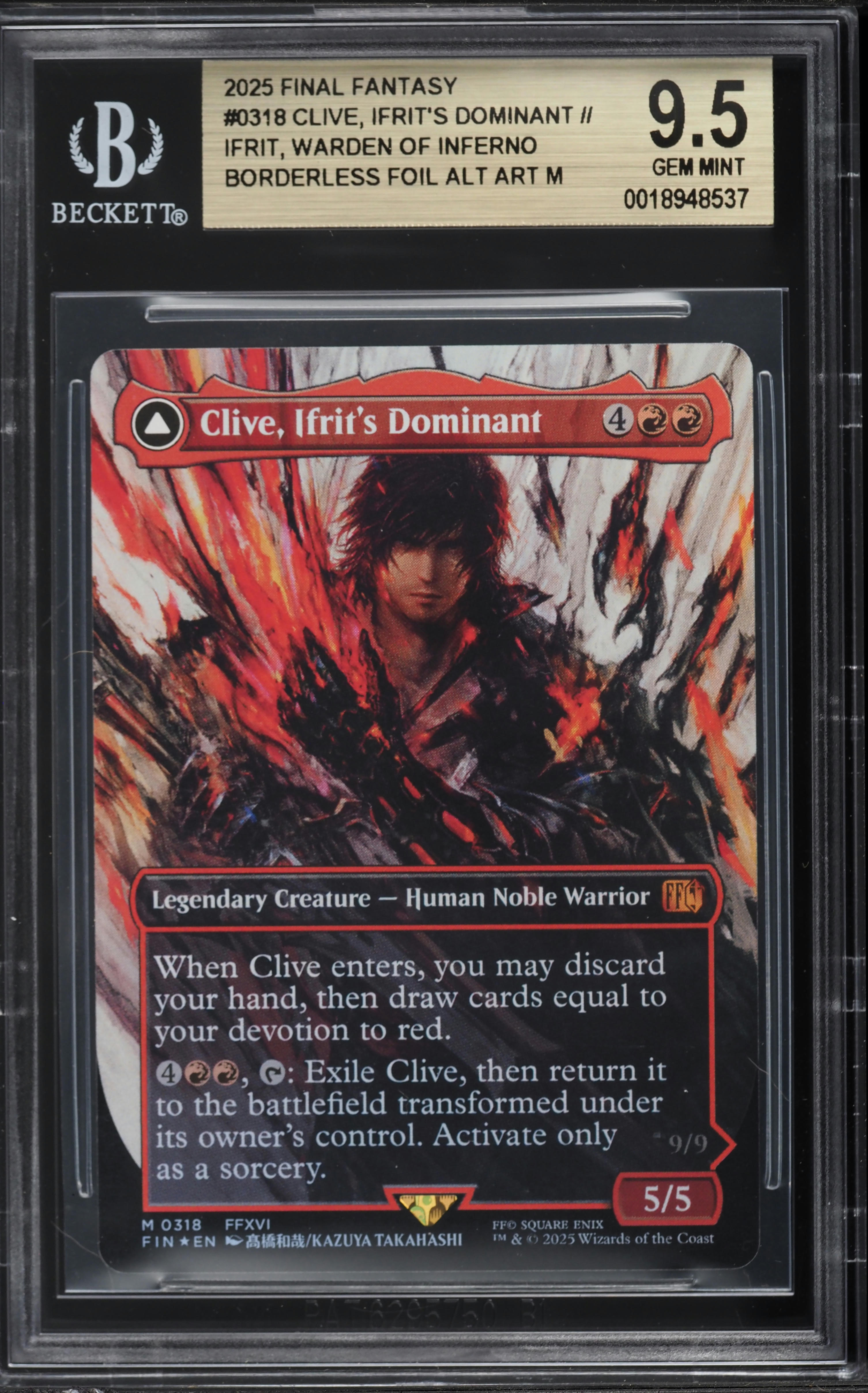 2025 MTG Final Fantasy Borderless Foil Clive Ifrit's Dominant