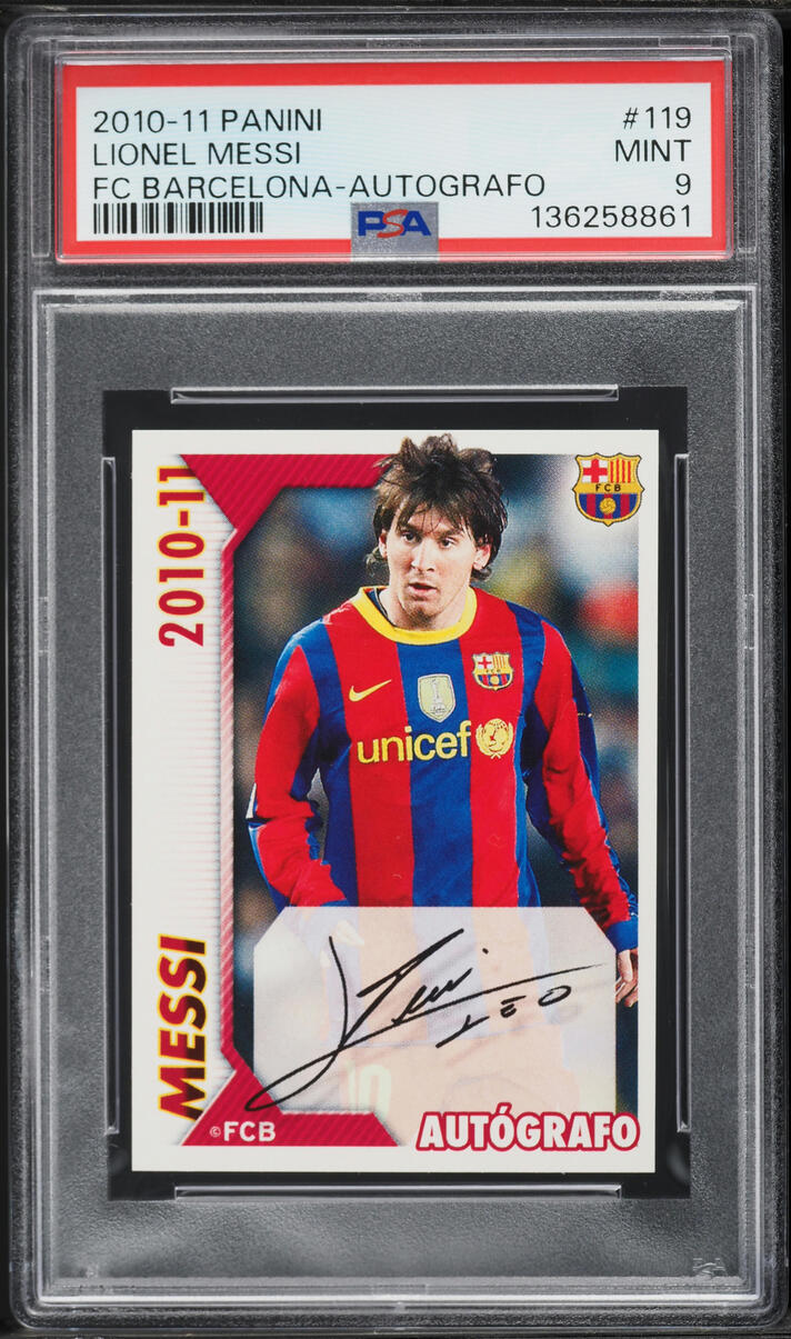 2010 Panini FC Barcelona Lionel Messi #119 PSA 9 MINT