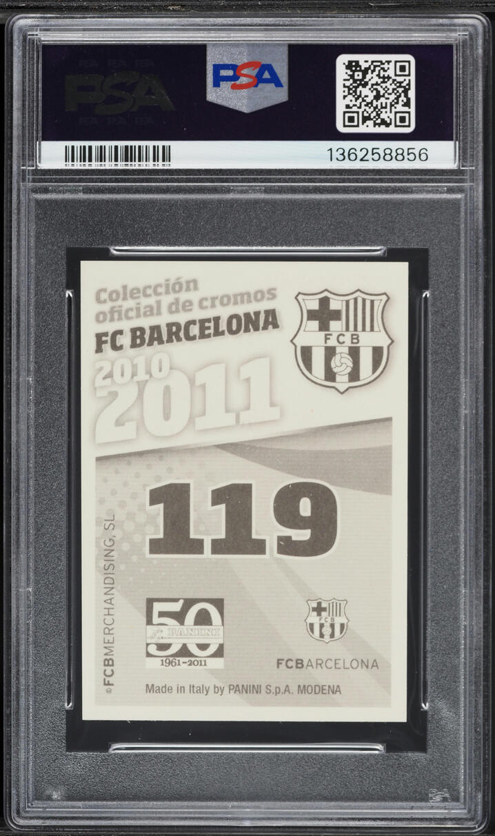 2010 Panini FC Barcelona Autografo Lionel Messi #119 PSA 10 GEM MINT